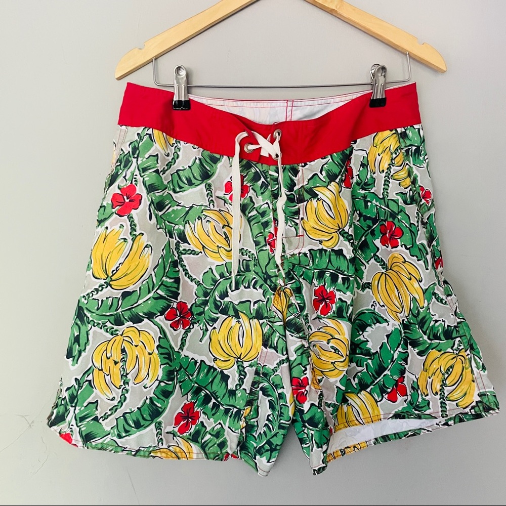 Wellen Banana Print Men’s Board Shorts